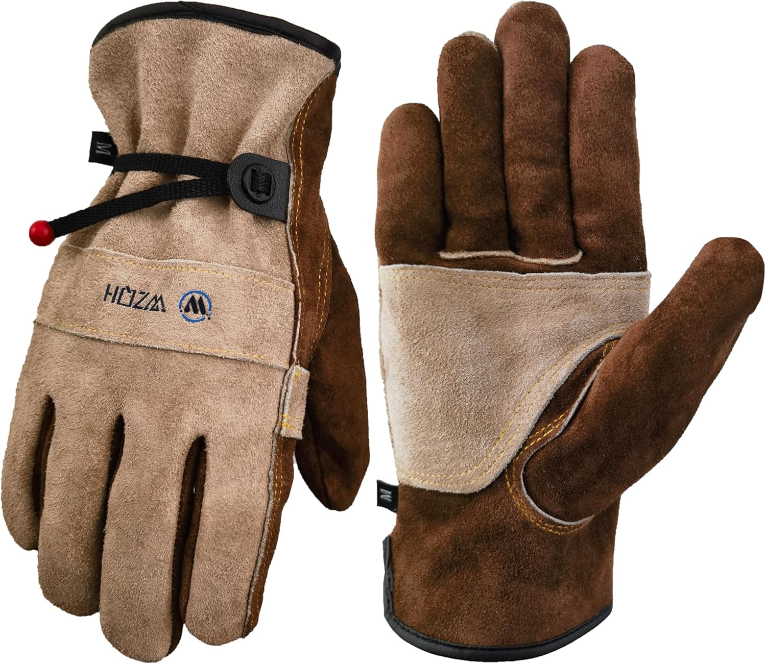 Leather Work Gloves for Men or Women. Large Glove for Gardening,
